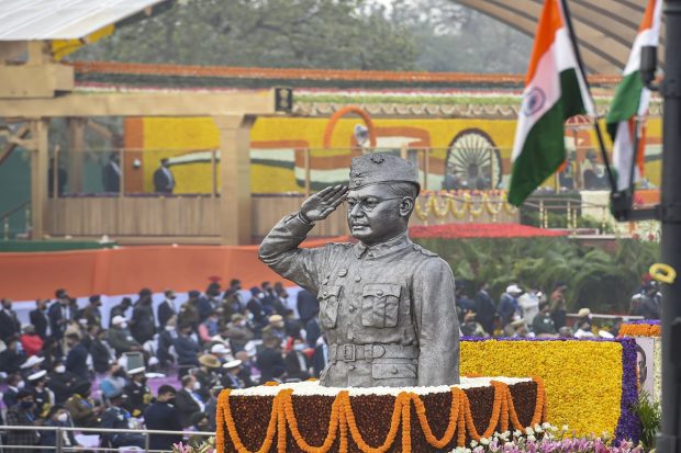 Central Public Works Department tableau during the Republic Day Parade 2022, at Rajpath in New Delhi. (PTI Photo)