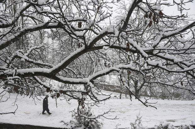 The minimum temperature in most places of Kashmir stayed close to the freezing point. (PTI Photo)