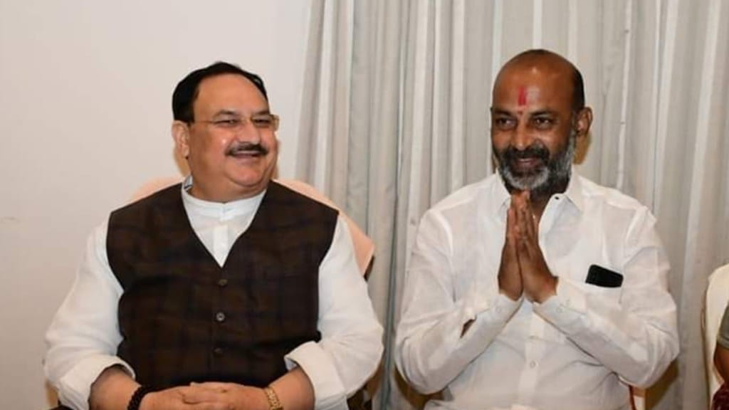 BJP national president JP Nadda, who reached Hyderabad, called the BJP's fight a 'dharam-yuddh' while alleging that CM KCR has lost his mental balance.