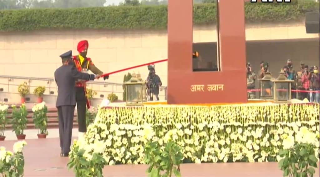 At this place the Amar Jawan Jyoti has been burning since 1971. (ANI Image)