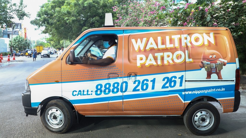 The Walltron Patrol vehicle is a unique way to market and deliver Nippon’s services, according to Mark Titus, director, marketing, Nippon Paint (Decorative) India.