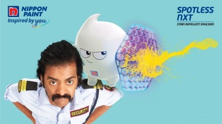 he ad features Nippon Paint’s brand mascot Blobby and actor Redin Kingsley he ad features Nippon Paint’s brand mascot Blobby and actor Redin Kingsley