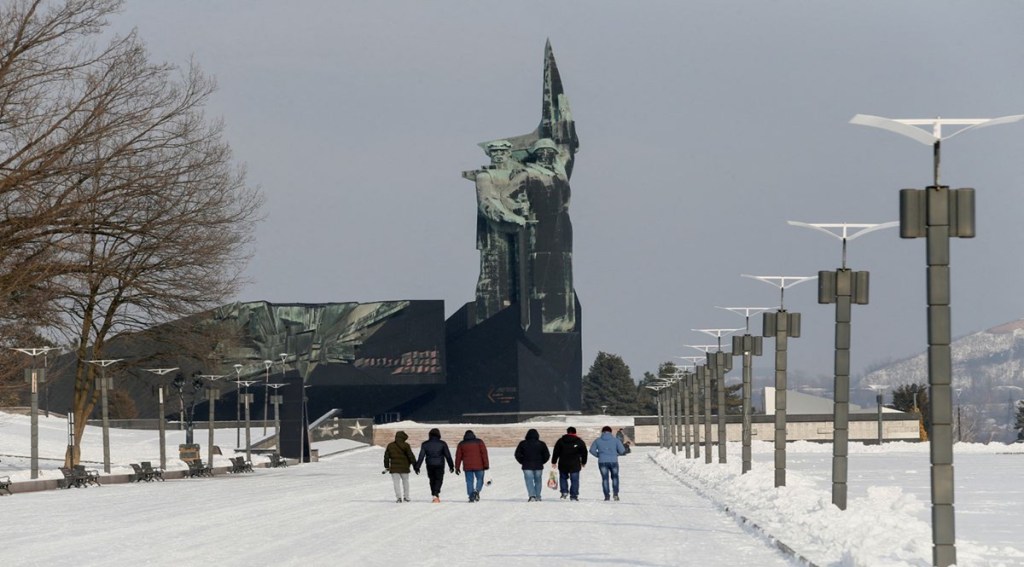 More than 40 percent of the people in these two areas are ethnic Russians and they form the largest minority in the Donbass region. (Reuters image)