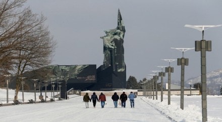 More than 40 percent of the people in these two areas are ethnic Russians and they form the largest minority in the Donbass region. (Reuters image)