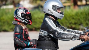 Kid Wearing Helmet as Pillion