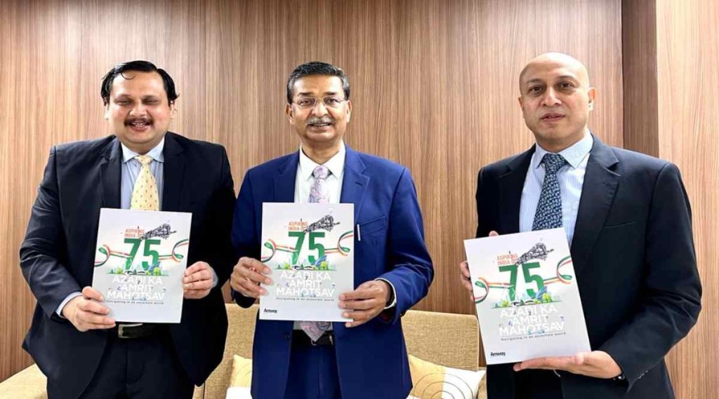 Bharat Lal (centre), Rajat Banerji, Head-Corporate Affairs of Amway (right) and Rajesh Mehta, International Consultant & Columnist(left)