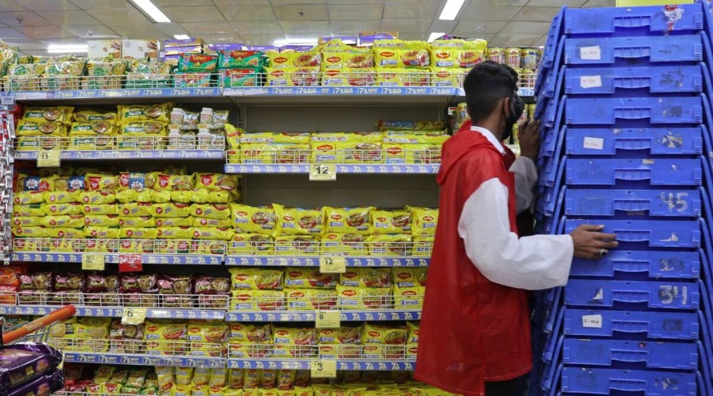 Nestle stock fell about 2% intraday and recovered some losses in noon trading. The shares were trading at Rs 18,100 per share after 12:00 pm. (File Photo: Reuters)