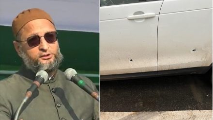 Asaduddin Owaisi was returning to Delhi from Meerut after campaigning.