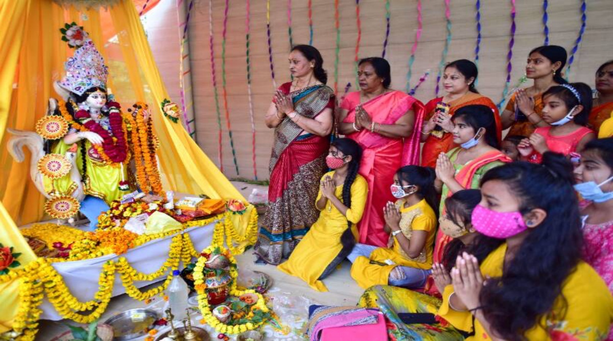Saraswati puja being celebrated in West Bengal (PTI Image) Saraswati puja being celebrated in West Bengal (PTI Image)