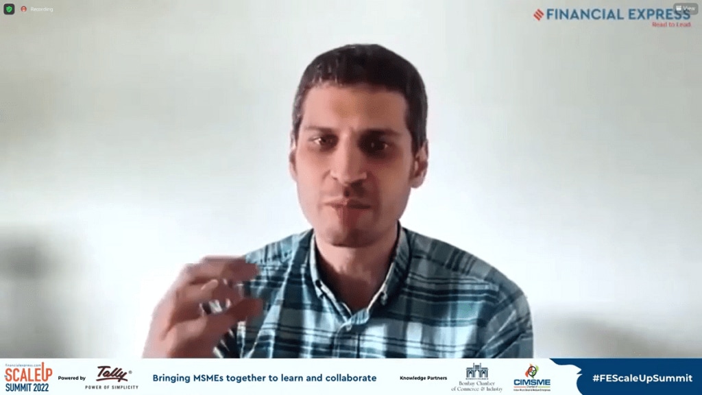 “Investing in good quality people to deal with your customer service and making sure your company culture prioritizes customer service helps in brand loyalty,” said Chitharanjan. (Image: screenshot FE scaleup summit)