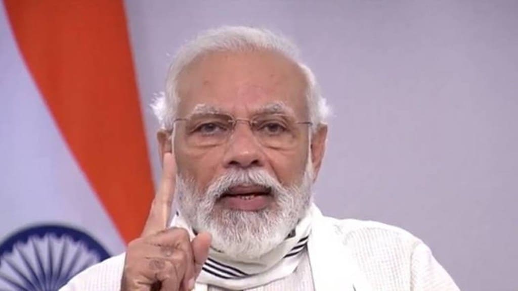 “Infrastructure Planning, Implementation and Monitoring will get a new direction from PM Gati-Shakti. This will also bring down the time and cost overrun of the projects”, PM Modi said. (File photo: Twitter/BJP)