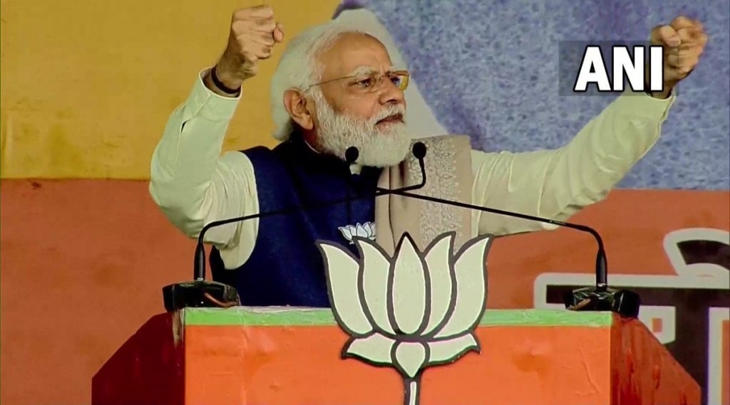 The prime minister also invoked the issue of Triple Talaq saying that ban on the practice ensured justice to Muslim women, who he alleged were being tricked by the opposition. The prime minister also invoked the issue of Triple Talaq saying that ban on the practice ensured justice to Muslim women, who he alleged were being tricked by the opposition.