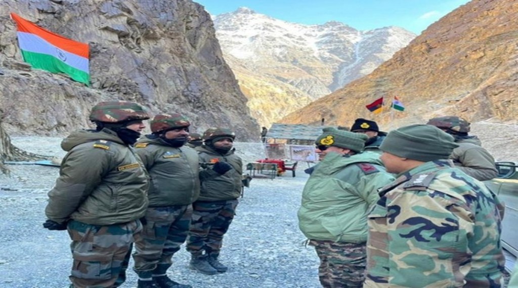 According to sources, during his visit to the forward postings along LAC, Lt Gen Dwivedi also interacted with officers and men from the Special Frontier Force (Image Source: ANI)