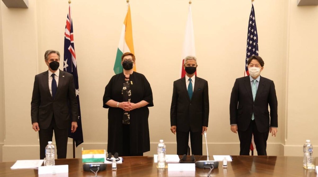 External Affairs Minister S Jaishankar, US Secretary of State Antony Blinken, Japanese Foreign Minister Yoshimasa Hayashi and Australia's Marise Payn held the talks in Melbourne. (Twitter/DrSJaishankar)