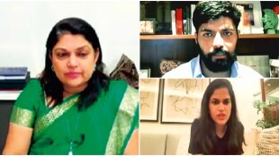 (Clockwise from above) Falguni Nayar, Anchit and Adwaita Nayar were in conversation with Anant Goenka, Executive Director, Indian Express Group, and Anil Sasi, National Business Editor, The Indian Express