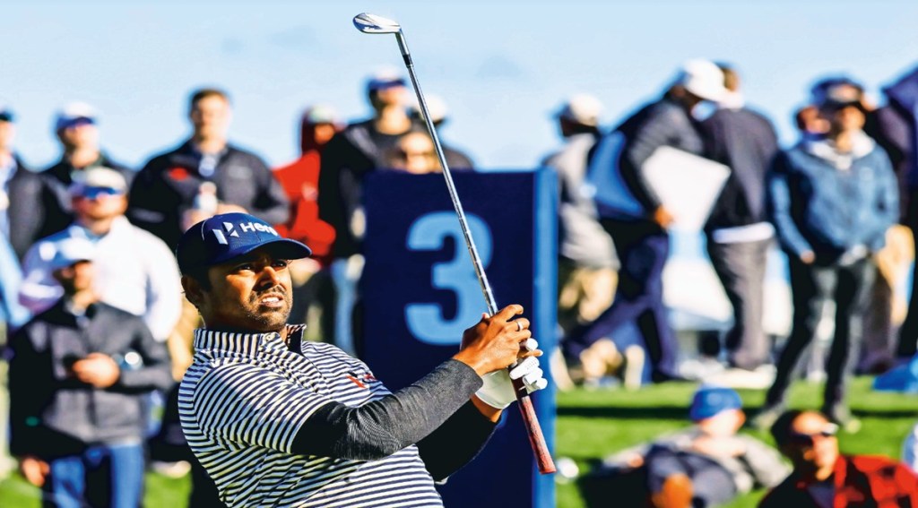 Anirban Lahiri's sheer determination was matched by Cameron Smith's resolve at the Player’s Championship (Twitter image)