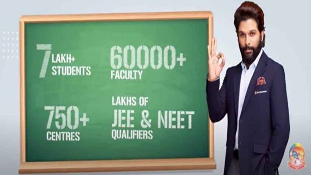Arjun can be seen advising the students to take the right decision on choosing the right institution and at the right time