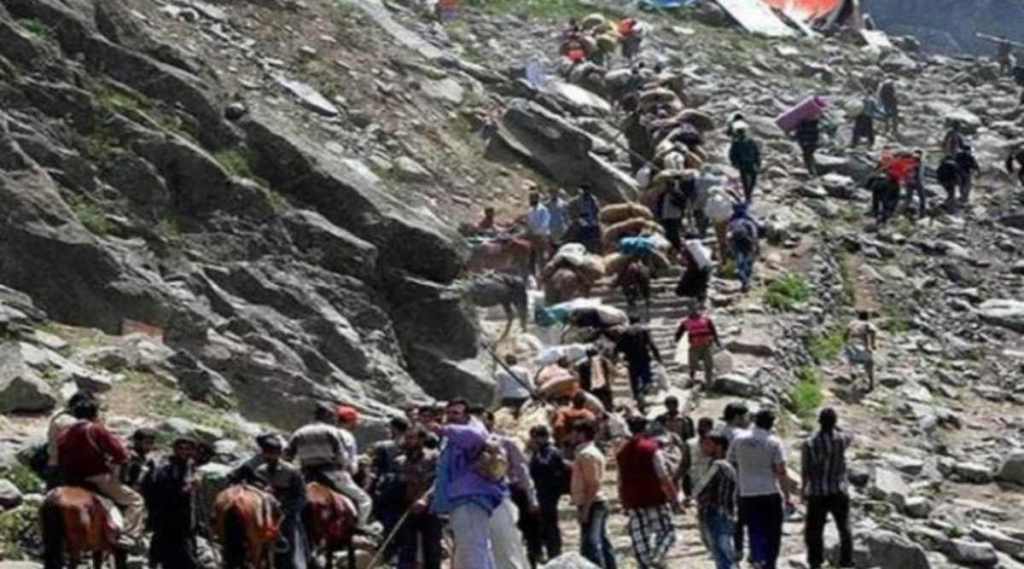 About three lakh pilgrims are likely to take part in the pilgrimage to the cave shrine located in the upper reaches of south Kashmir.