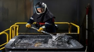 The aluminium will be manufactured at industrial scale outside the laboratory without any direct carbon emissions during smelting. (Apple)