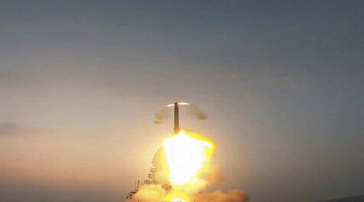 Indian Navy missile launch