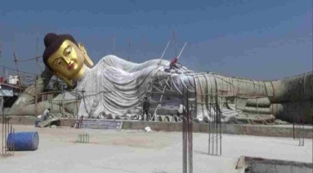 Lord Buddha will be seen in a sleeping posture in the statue. (ANI Image) Lord Buddha will be seen in a sleeping posture in the statue. (ANI Image)