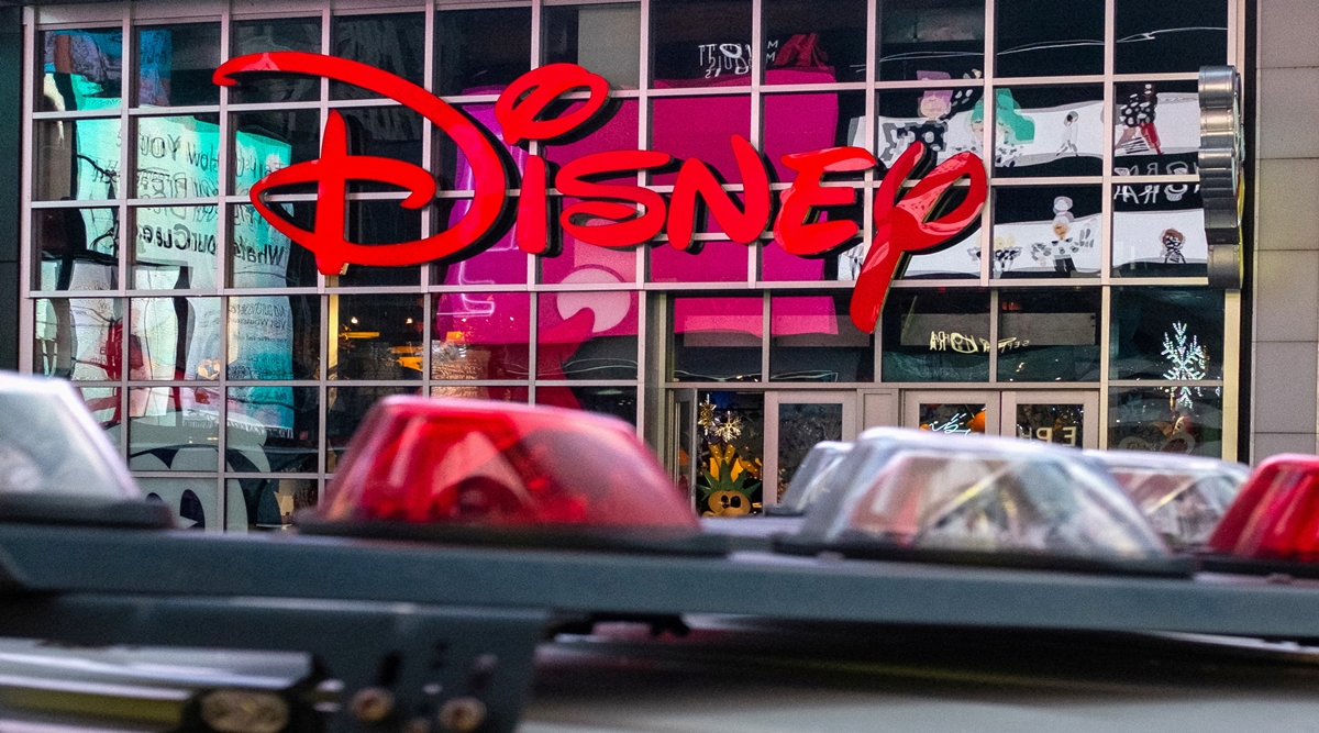 FILE PHOTO: The logo of the Times Square Disney store is seen in Times Square, New York City, FILE PHOTO: The logo of the Times Square Disney store is seen in Times Square, New York City,