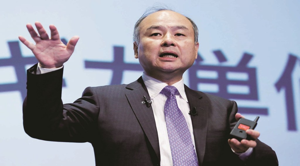 Japan's SoftBank Group Corp Chief Executive Masayoshi Son attends a news conference in Tokyo