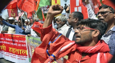 The first day of the hartal was near total in the state. (PTI)