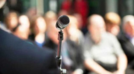 According to research, 77% of people are afraid of speaking in public. (Representational image via IE)