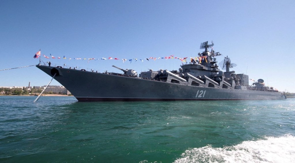 A symbol of Russia’s military power was leading naval assault against Ukraine and it was a 510-crew missile cruiser.