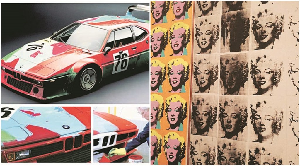The Art Fair car showcase was one among many examples that makes Warhol a symbol of pop art.