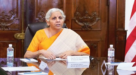 FM Nirmala Sitharaman in Washington on Saturday (PTI Image)