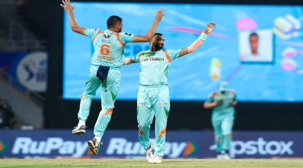 Avesh picked up four big wickets for only 24 runs and bowled a brilliant 18th over to turn the match decisively in LSG's favour. (Twitter/Indian Premier League)