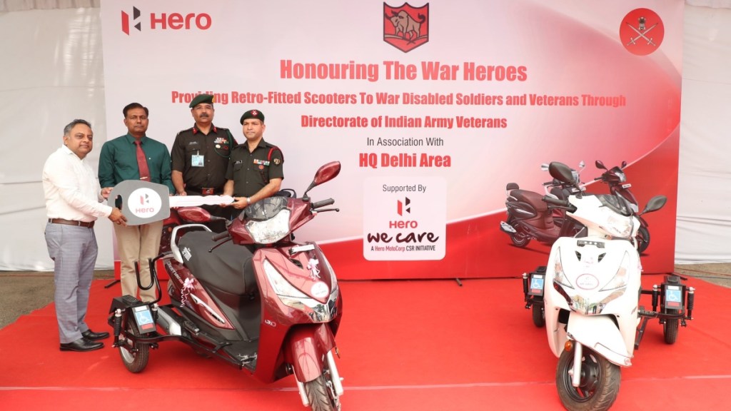 Hero MotoCorp presents retro-fitted Destini 125 to Indian Army soldiers