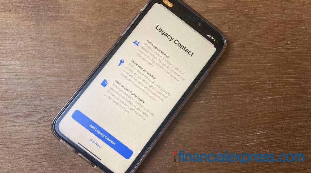 A user can set their legacy contact right from their iPhone provided they have iOS 15.2 or above. (Image: Financial Express Online/Bulbul Dhawan)