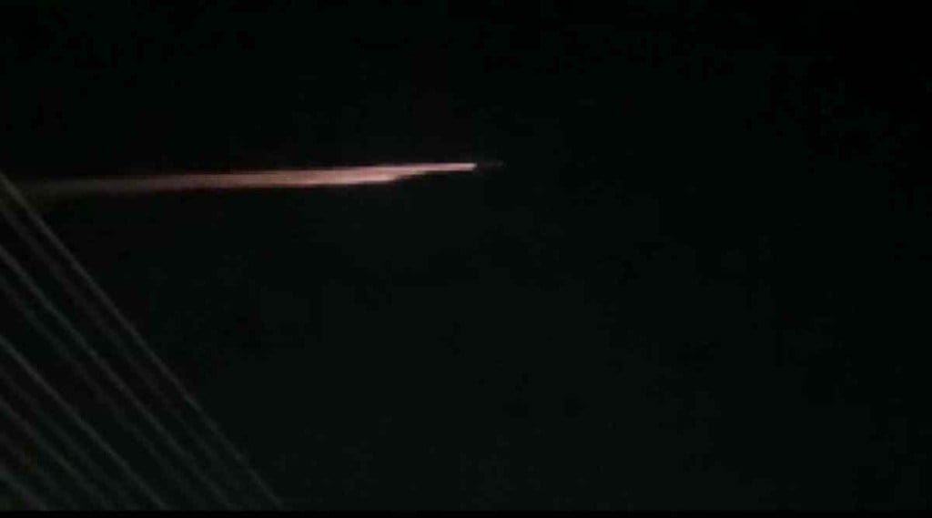 On Saturday, several social media users had reported seeing unidentified burning objects falling from the sky in parts of Maharashtra. (ANI Image) On Saturday, several social media users had reported seeing unidentified burning objects falling from the sky in parts of Maharashtra. (ANI Image)