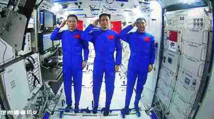 The astronauts spent six months on the Tiangong space station The astronauts spent six months on the Tiangong space station