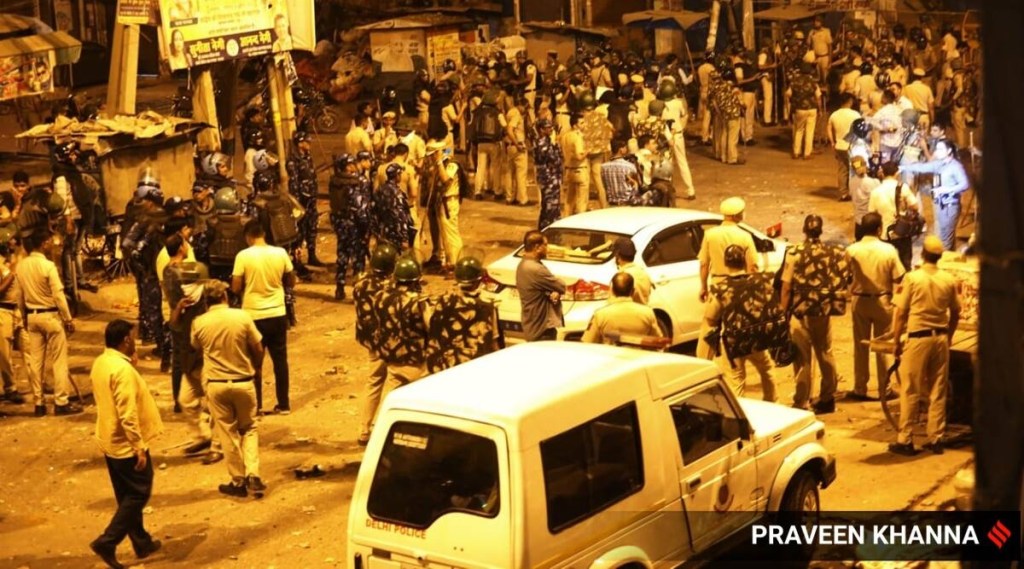 While no casualties were reported on Saturday, police said 10-12 people were injured, including six officers. (Express Photo) While no casualties were reported on Saturday, police said 10-12 people were injured, including six officers. (Express Photo)