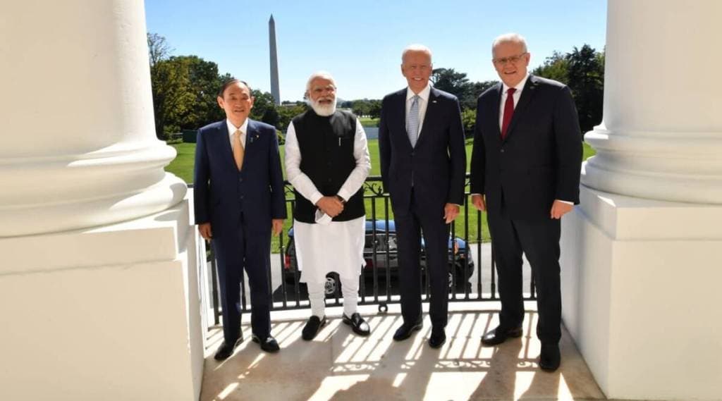 Indian Prime Minister Narendra Modi, US President Joe Biden, Australian Prime Minister Scott Morrison and Japanese Prime Minister Yoshihide Suga at Quad Leaders' Summit. (Image: Twitter)