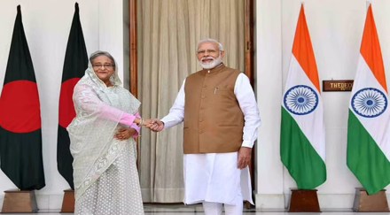 Prime Minister Sheikh Hasina with Prime Minister Narendra Modi.