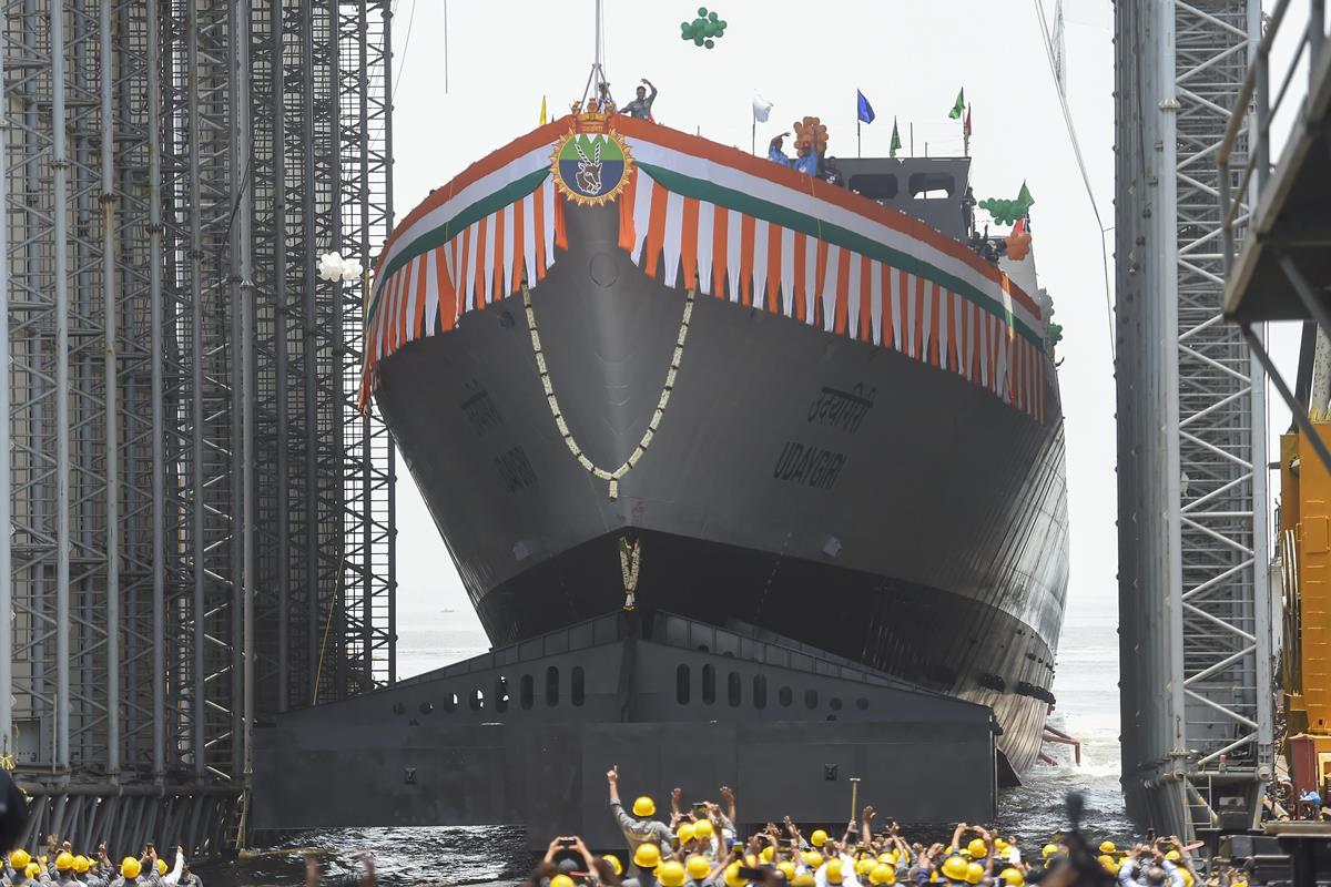 defence, Rajnath Singh, warships, Surat, Udaygiri, indian navy