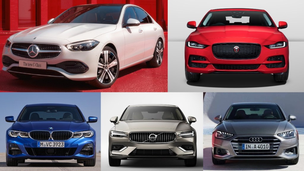 2022 Mercedes-Benz C-Class vs BMW 3 Series vs Jaguar XE vs Audi A4 vs Volvo S60_ Price comparison