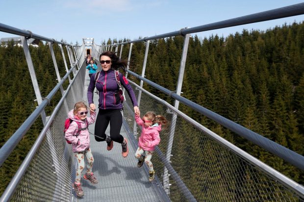 Sky Bridge 721, as it is known, is located in the northeastern part of the country in the Kralicky Sneznik mountain range near the border with Poland, some 200 kilometers (125 miles) east of Prague. (Reuters Photo)
