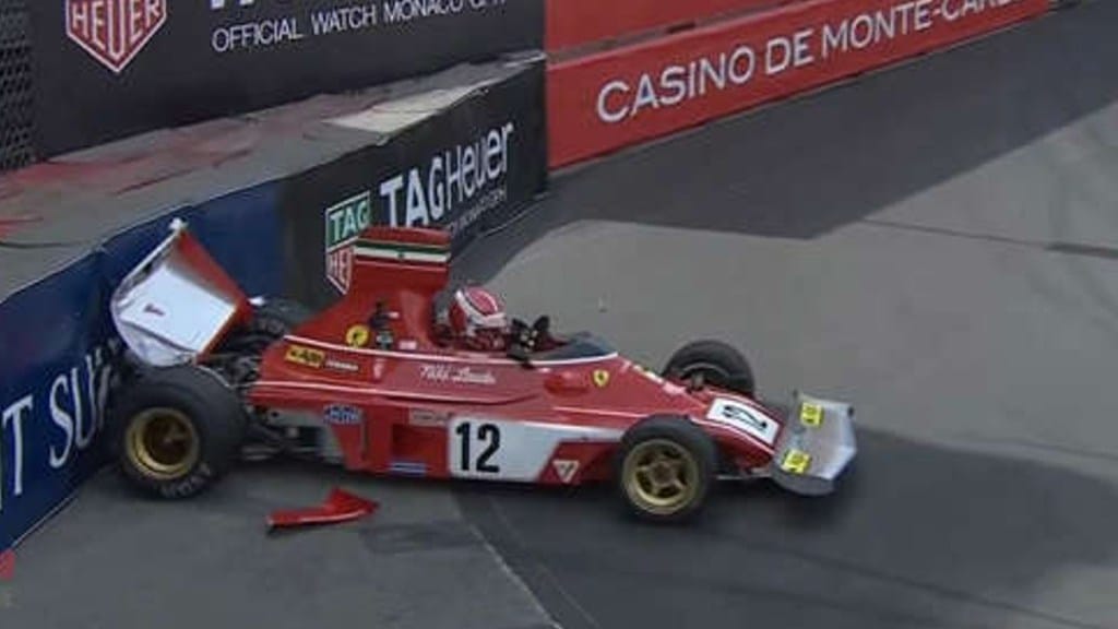 Charles crash historic GP