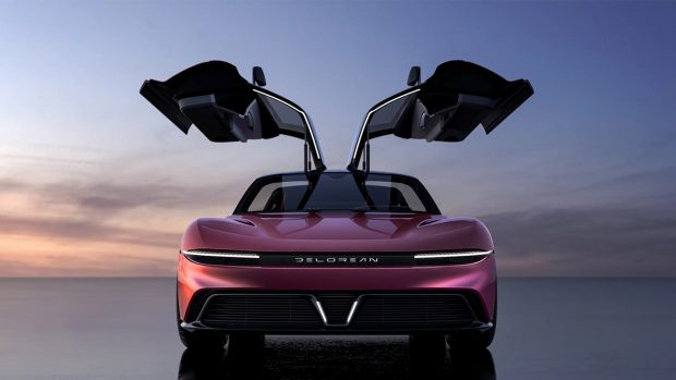 As explained before, there is a V-shaped motif across the design of the Alpha5. Both the front section and the rear have elements that draw your eye to the centre. There are two small light strips at the front that also coincide with the gull-wing doors when they are open. Similarly, there are two lights on the rear diffuser, positioned in a V-shape.