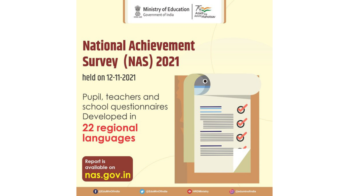 Ministry of Education releases National Achievement Survey 2021 report ...