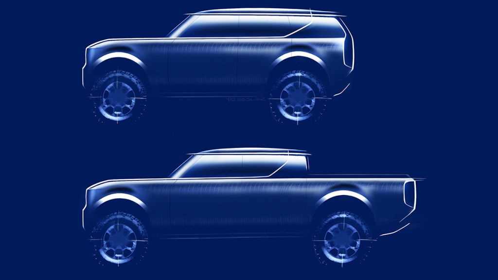 New Volkswagen Scout pickup and SUV