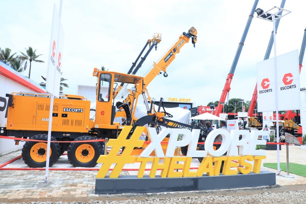 Escorts Construction Equipment showcases hybrid pick-n-carry Crane and Mono Chassis Safe Crane at EXCON 2022