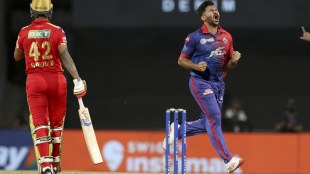 Shardul Thakur of Delhi Capitals celebrates wicket of Shikhar Dhawan of Punjab Kings IPL 2022