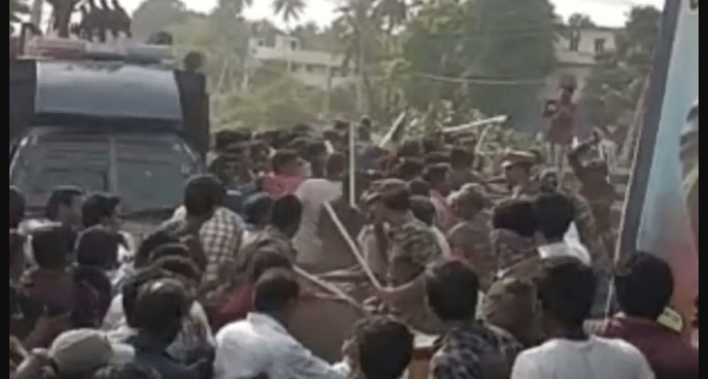 Andhra protests. (Image: screengrab from a video)